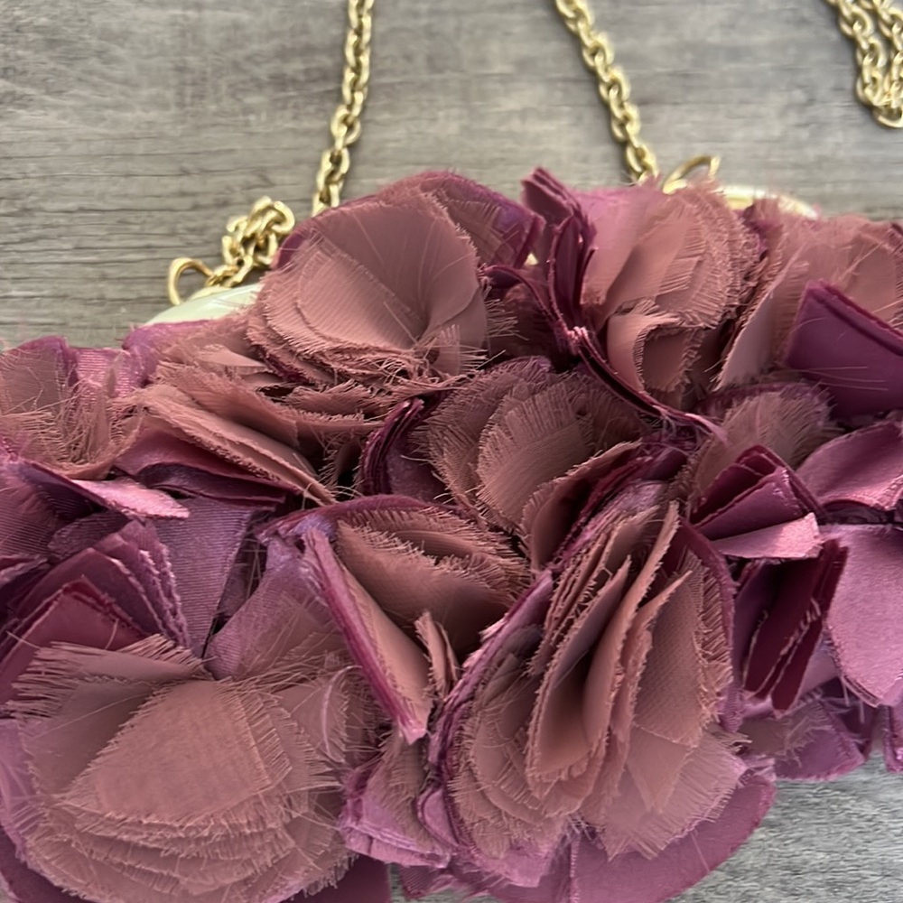 J Crew shoulder hand purse with floral detail - Picture 2 of 16